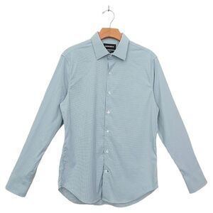 Bonobos Shirt Mens Small Blue Standard Fit Checked Button Up Long Sleeve Casual